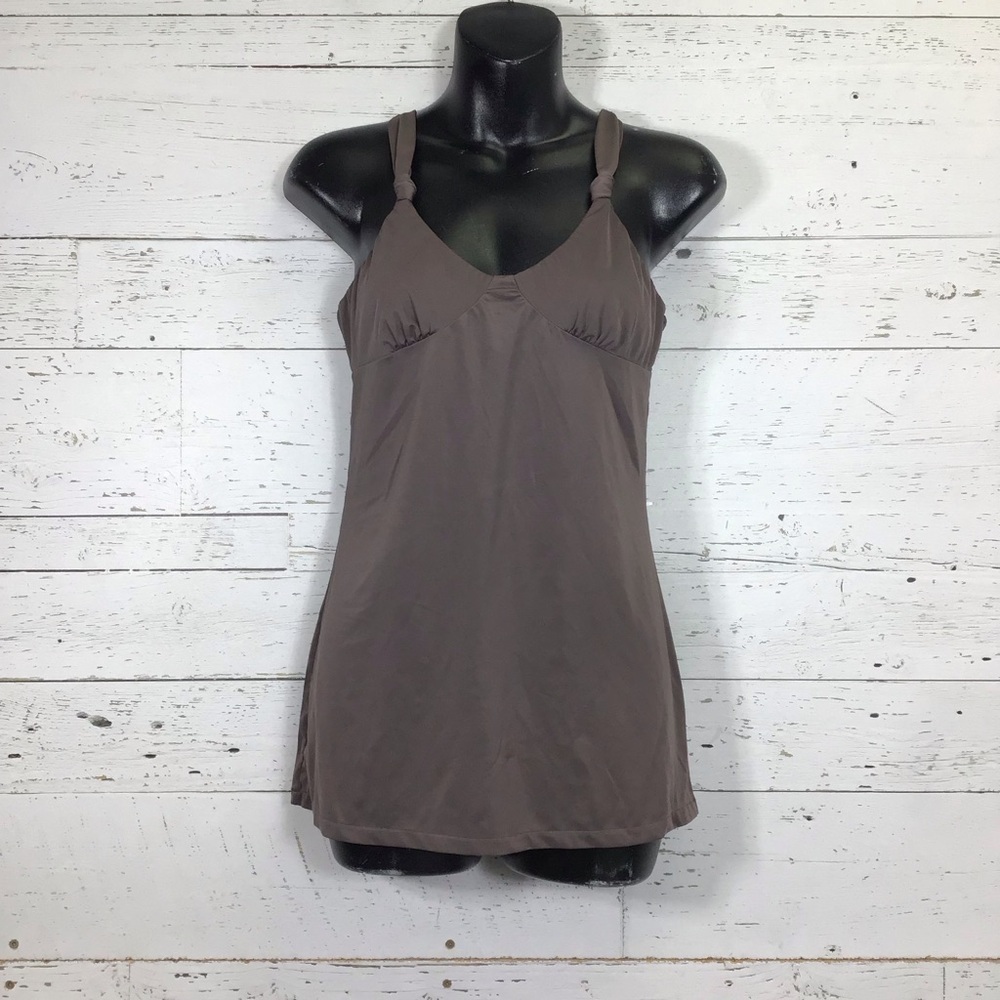 LaSenza Cami Bustier Tank Top Knot Straps Y2K Size Medium Taupe​​​